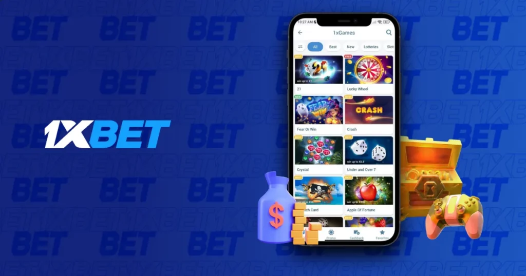 Jeux de casino et machines à sous dans l’app 1XBet